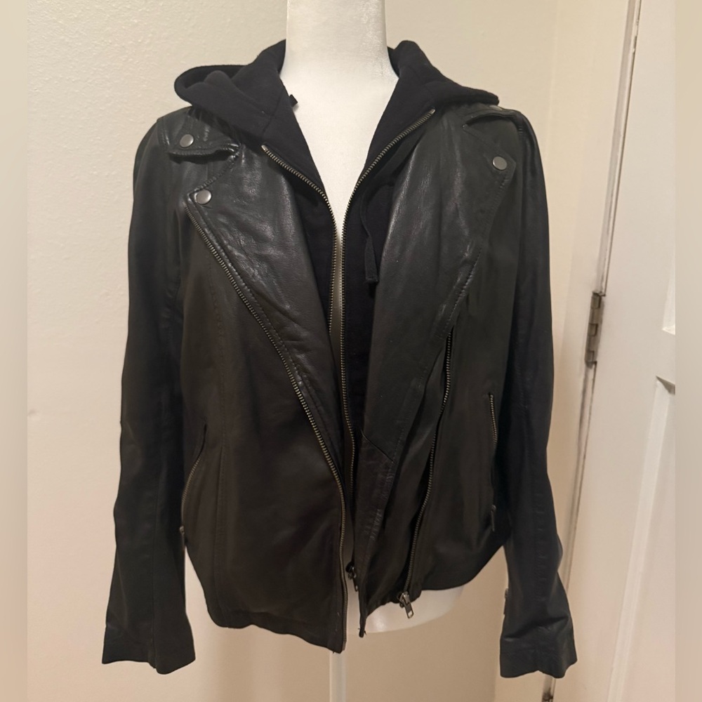 Caslon Black Leather Jacket